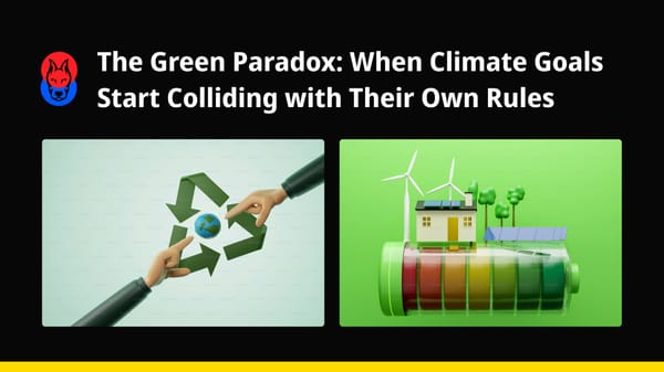 The Green Paradox: When Climate Goals Start Colliding with Their Own Rules